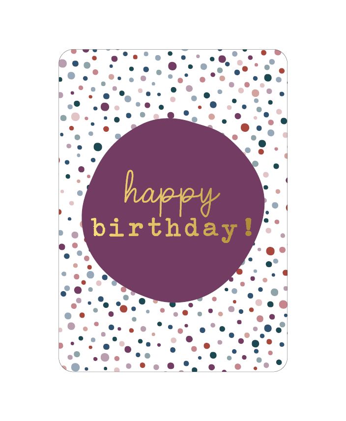 KP® Wenskaarten - Happy birthday Confetti (Maeve) KP® Wenskaarten - Happy birthday Confetti (Maeve)