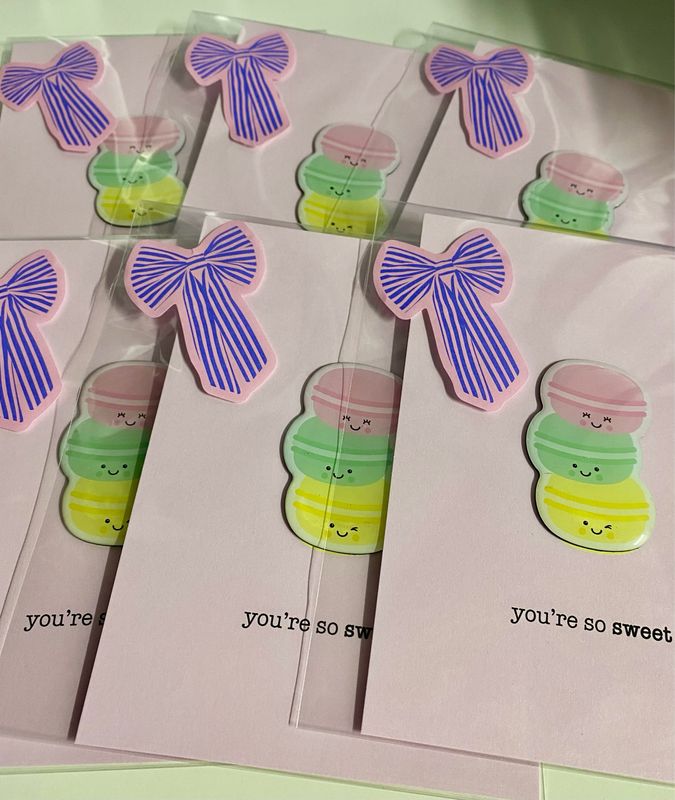 Studio Schatkist - Kaart A6 & Magneet | Macaron you’re so sweet