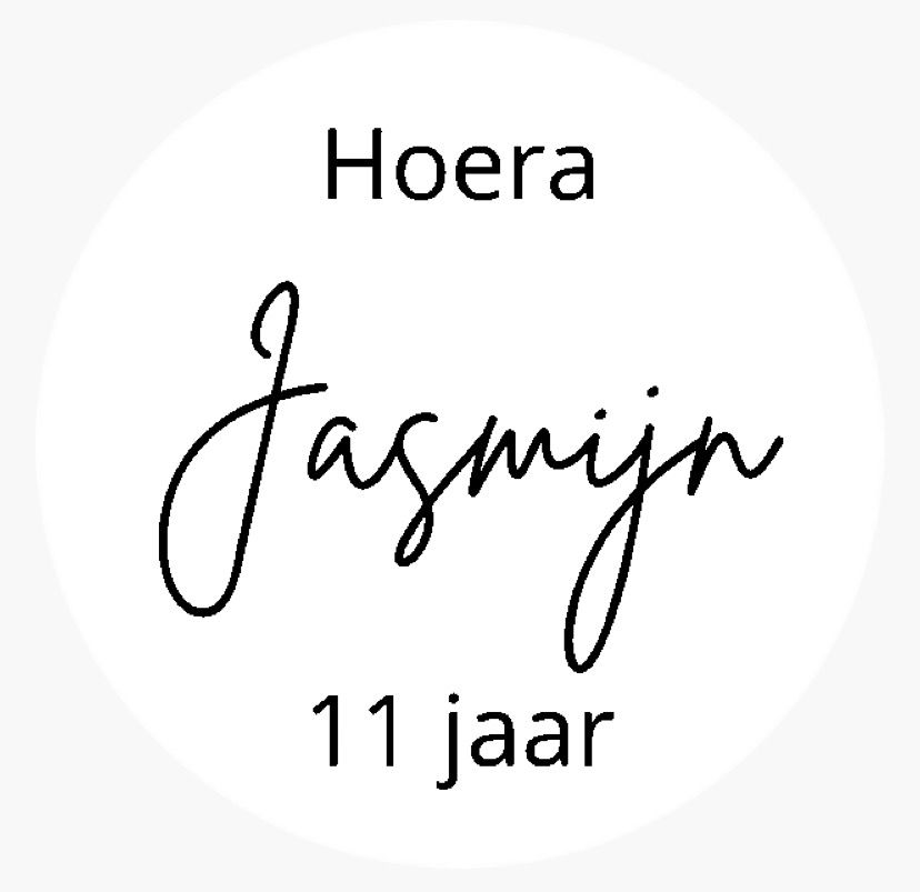 Gepersonaliseerde traktatiestickers rond 51 mm LIEF! 10 stks