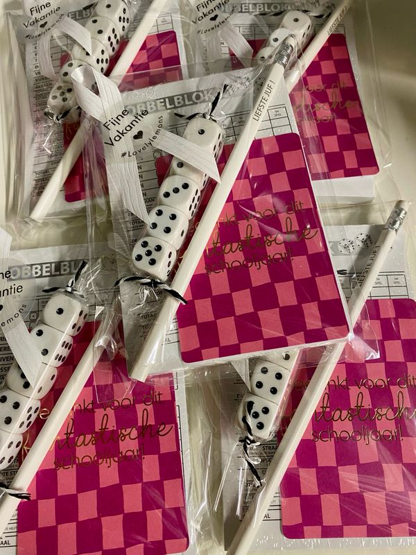 Cadeau - Pakket Yahtzee Voor De Juf Cadeau - Pakket Yahtzee Voor De Juf