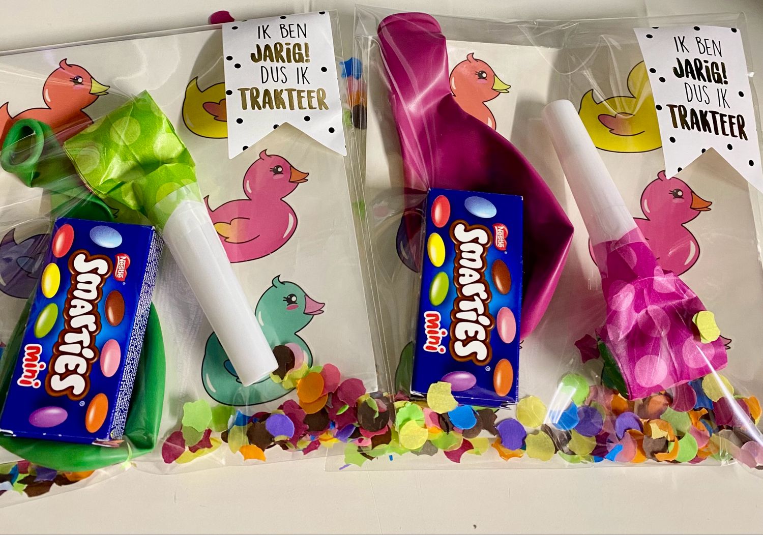 Traktatie Zakje Feest Thema (Bad)eendjes Met of Zonder Snoepjes