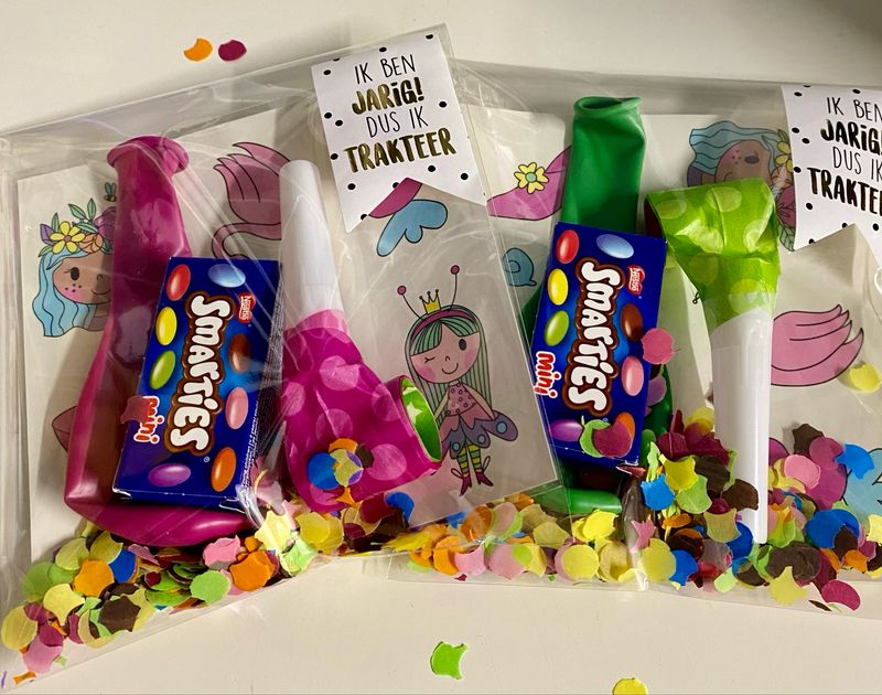 Traktatie Zakje Feest Thema Prinses Met of Zonder Snoepjes