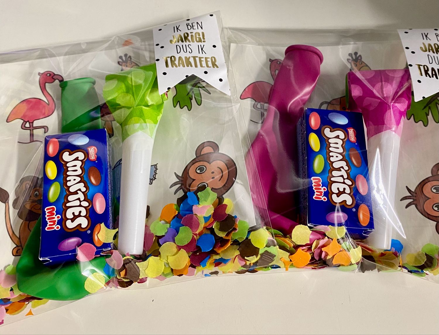 Traktatie Zakje Feest Thema Jungle/Safari Met of Zonder Snoepjes