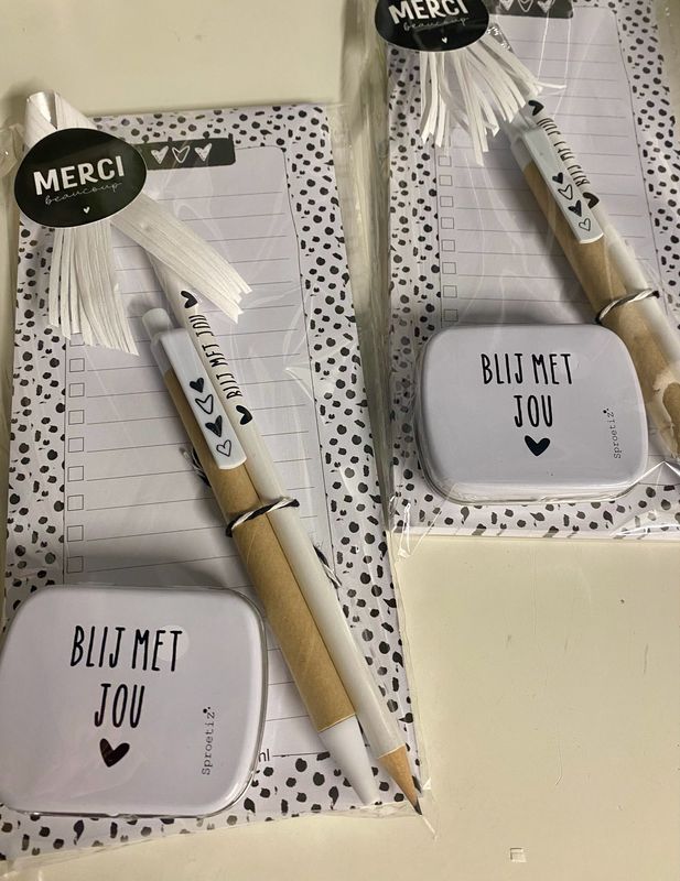Stationery Setje Blij Met Jou Langwerpig Noteblock Stationery Setje Blij Met Jou Langwerpig Noteblock