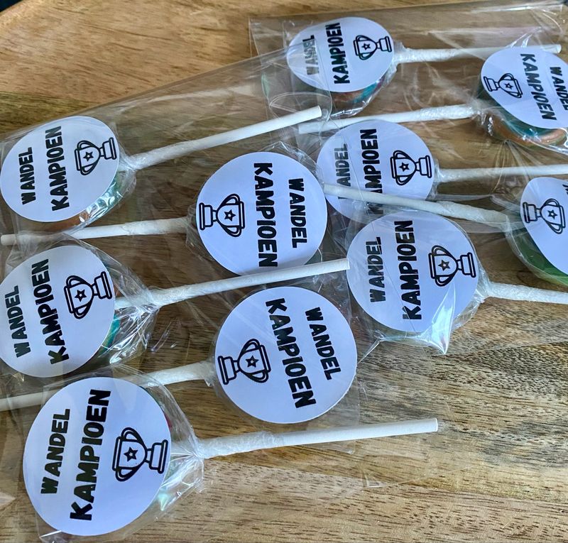 Avondvierdaagse Uitdeel Lolly’s Wandelkampioen Gluten Vrij Per 5 Stks