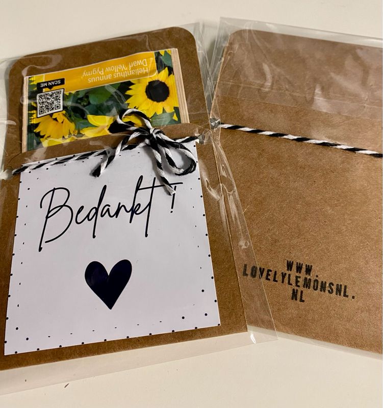 Bloemenzaadjes Geschenk Bedankt!