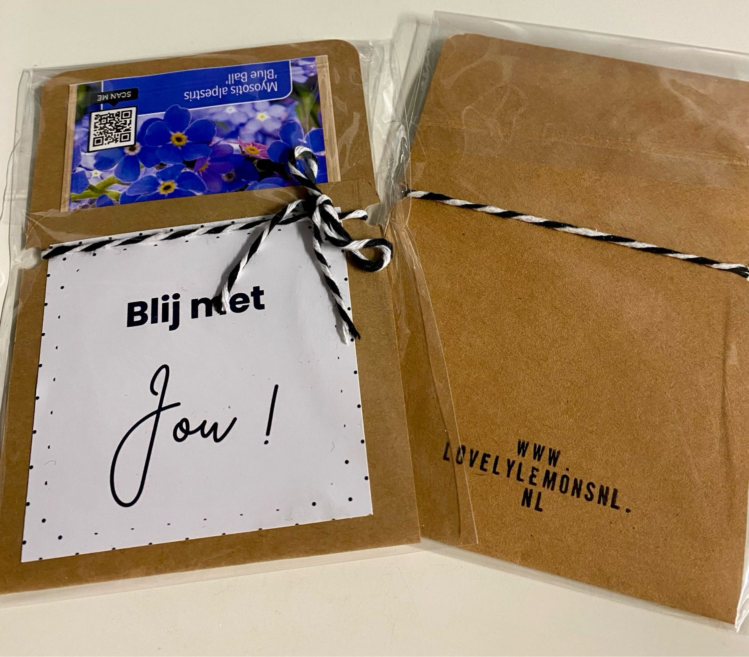 Bloemenzaadjes Geschenk Blij Met Jou! Plantenlabel Bedankt Dat Je Mij Hielp Groeien