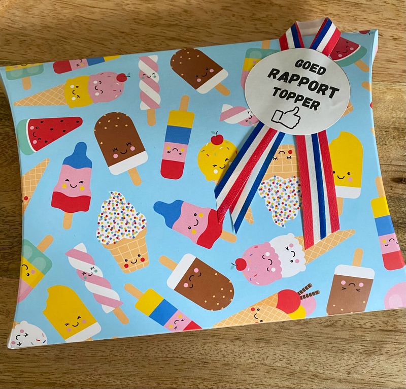 Goed Rapport Topper Snoepdoosje Thema Ijsjes Goed Rapport Topper Snoepdoosje Thema Ijsjes