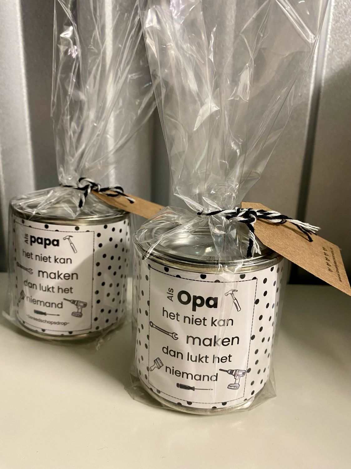 Cadeaublikje Als Opa Het Niet Kan Maken … Gereedschapsdrop Cadeaublikje Als Opa Het Niet Kan Maken … Gereedschapsdrop