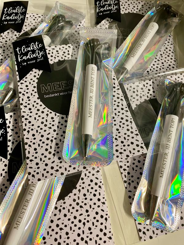 Cadeausetje Meester Pen en Invulkaart Nynke Ontwerpt