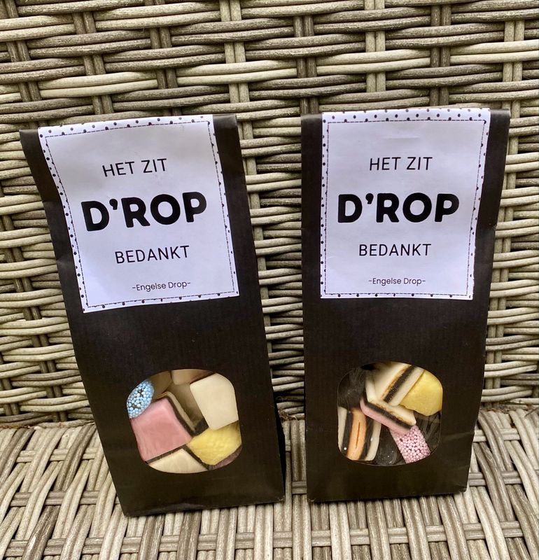 Blokbodemzakje Het Zit D’Rop Bedankt