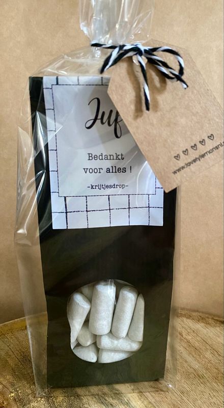 Blokbodemzakje Juf Bedankt