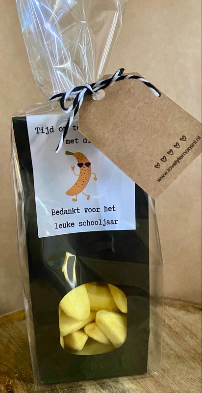 Blokbodemzakje Tijd Om Te Gaan Met Die Banaan