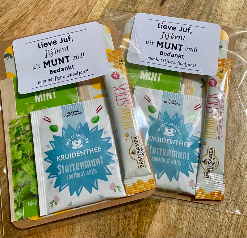 Cadeausetje Juf Jij Bent Uitmuntend