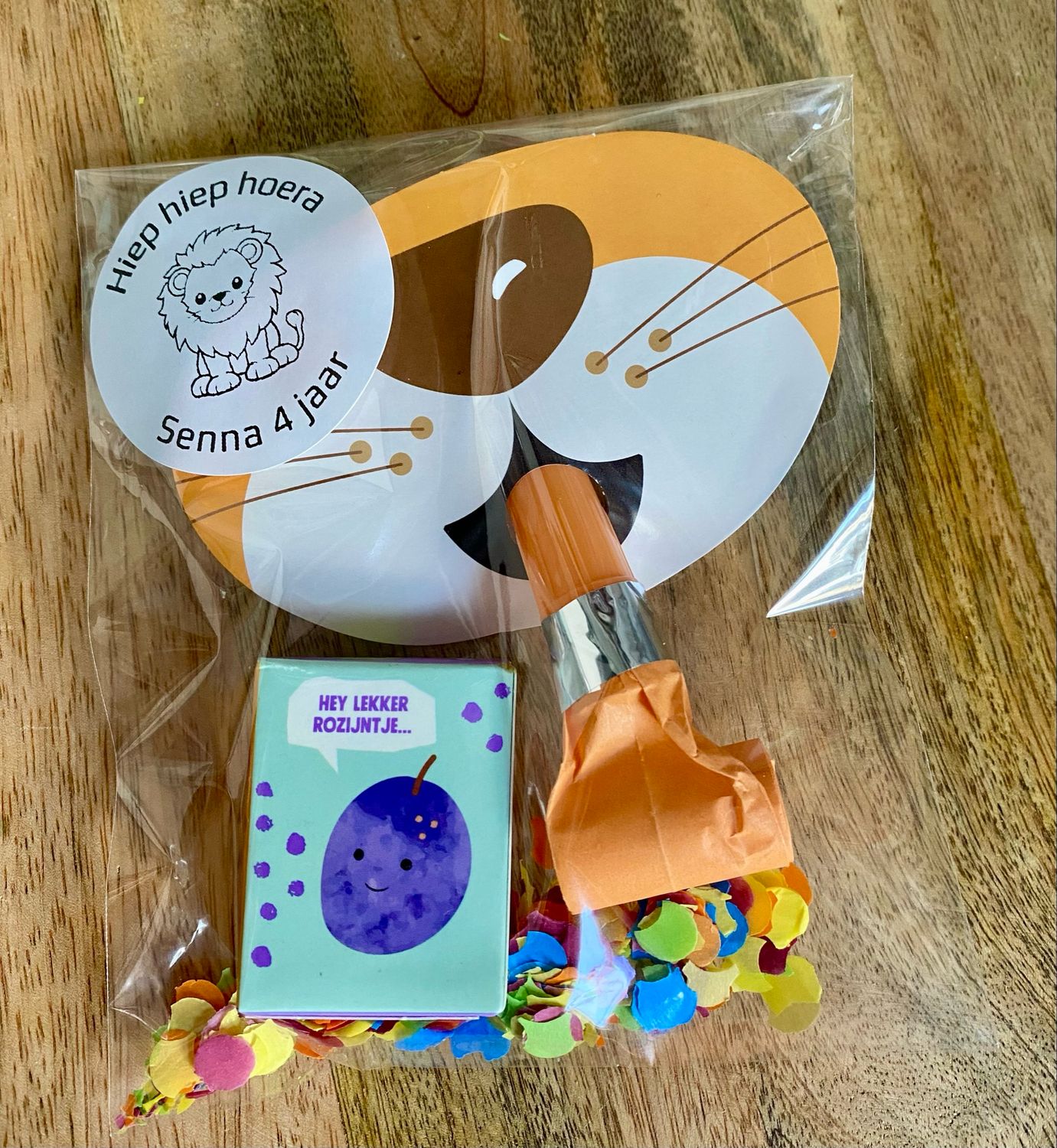 Traktatie Leeuw/Safari Roltong Met Of Zonder Snoepjes Traktatie Leeuw/Safari Roltong Met Of Zonder Snoepjes