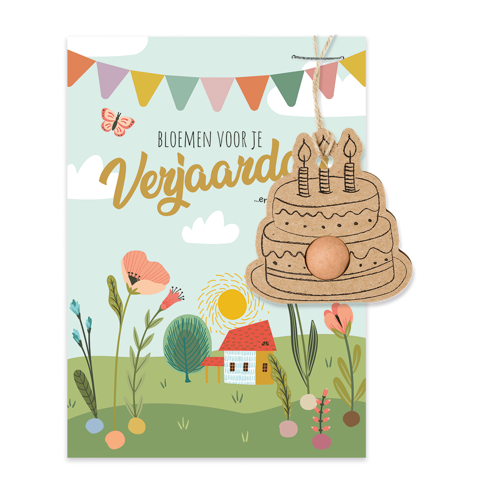 Blossombs HANGER TAART OP KAART – BLOEMEN VOOR JE VERJAARDAG Blossombs HANGER TAART OP KAART – BLOEMEN VOOR JE VERJAARDAG