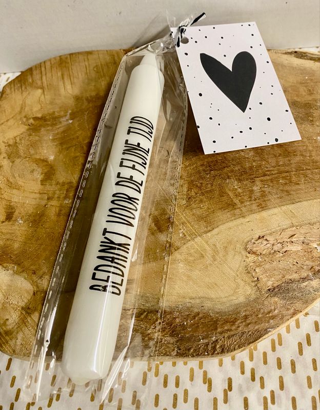 Kaars Met Tekst Bedankt Voor De Fijne Tijd Kaars Met Tekst Bedankt Voor De Fijne Tijd