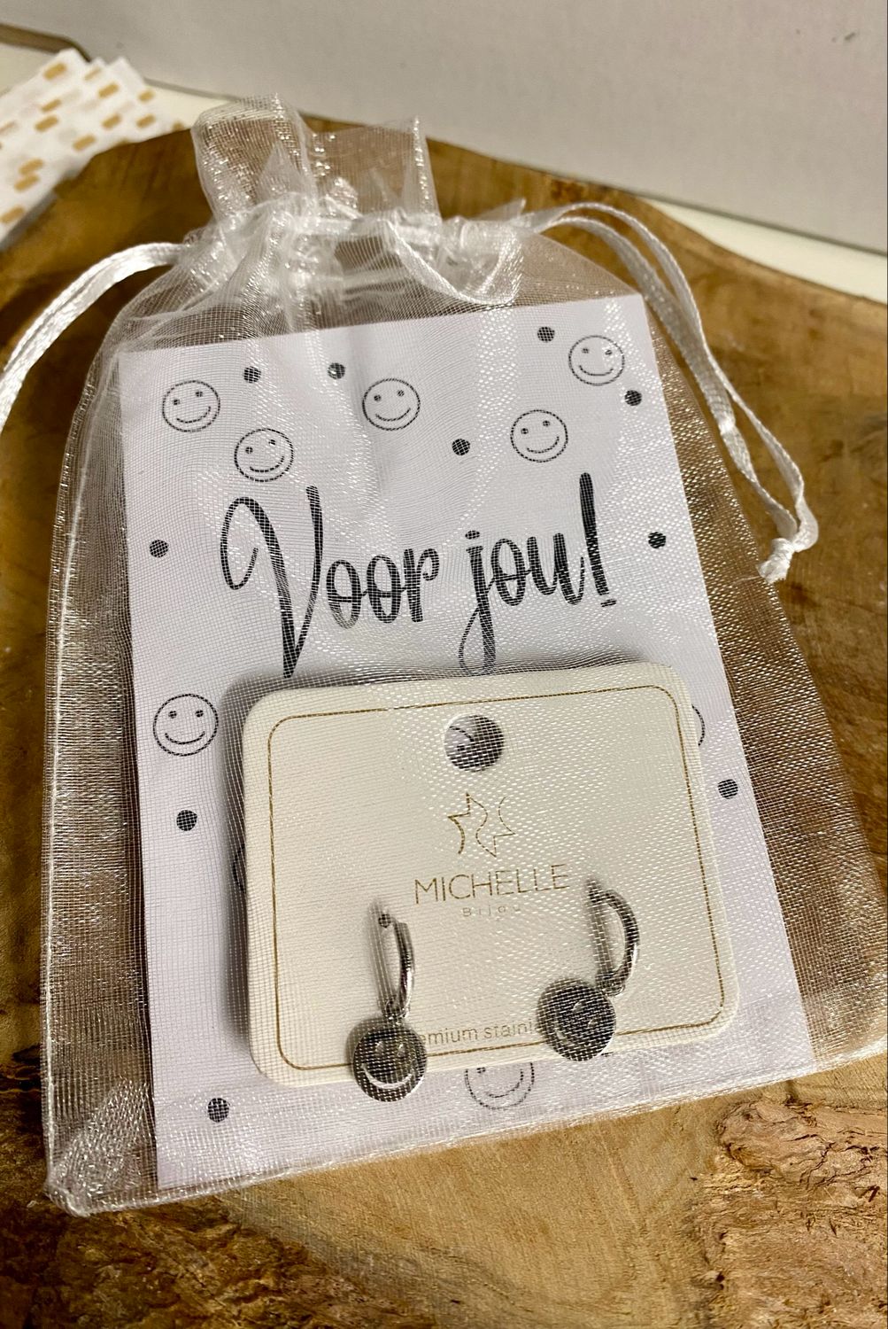 Cadeausetje Oorbellen Creool Smiley JE12692 - SILVER Stainless Steel Cadeausetje Oorbellen Creool Smiley JE12692 - SILVER Stainless Steel