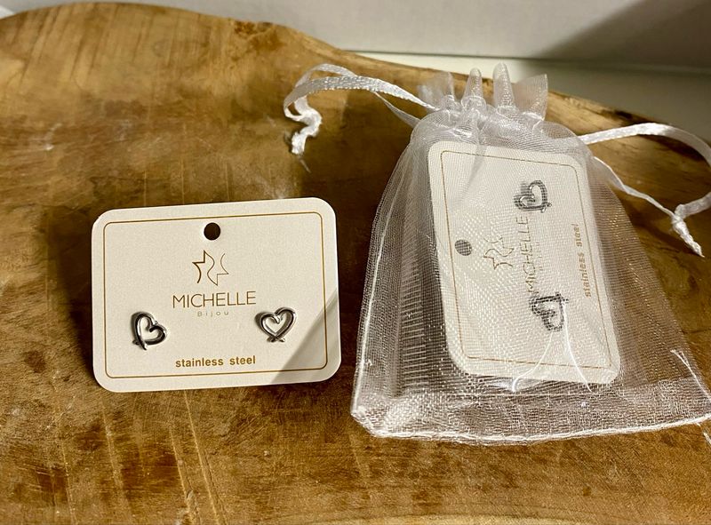 Cadeausetje Oorbellen Hartje studs JE14995 - SILVER Stainless Steel