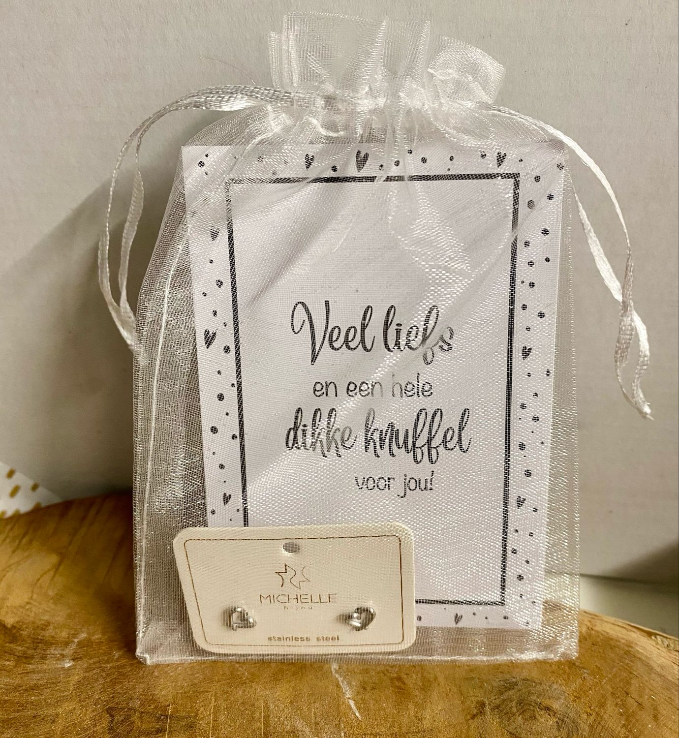 Cadeausetje Oorbellen Hartje studs JE14995 - SILVER Stainless Steel