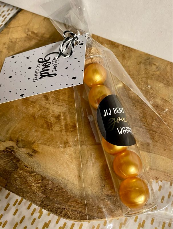 Jij bent goud waard buisje badparels Jij bent goud waard buisje badparels