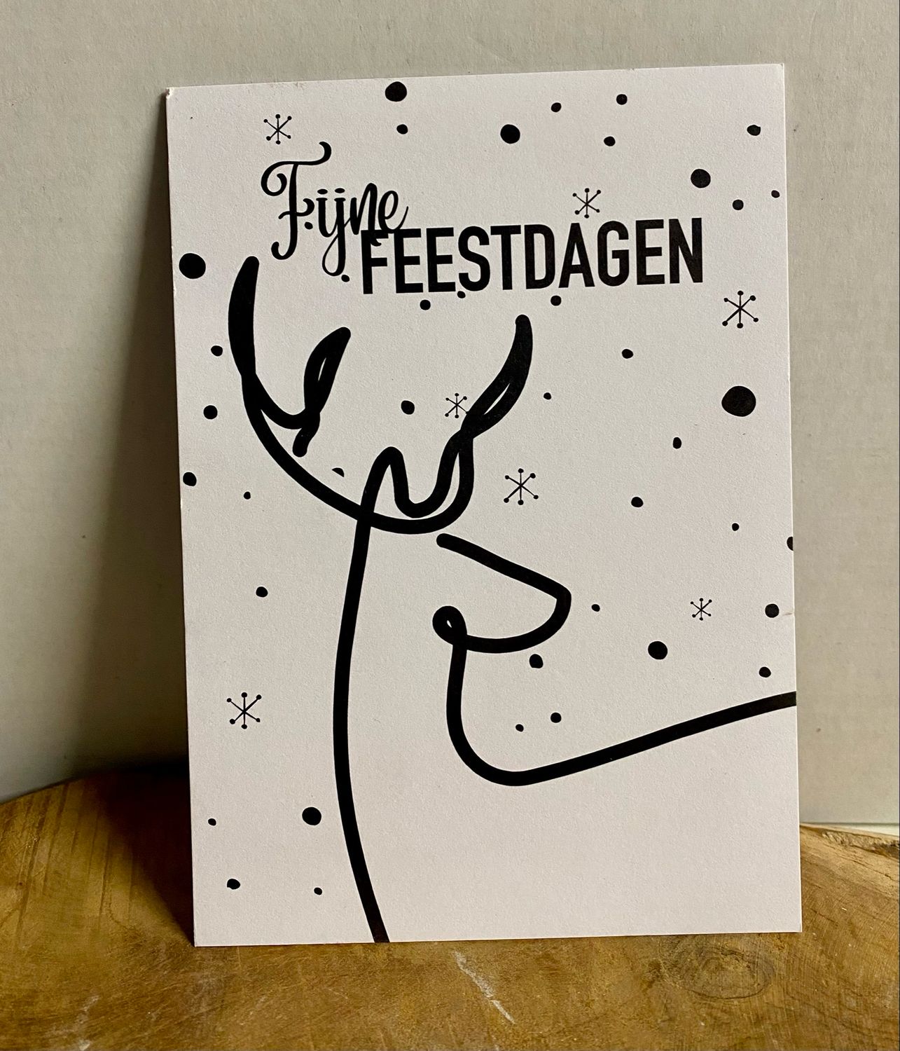 Kerstkaartje Feestdagen Hertje