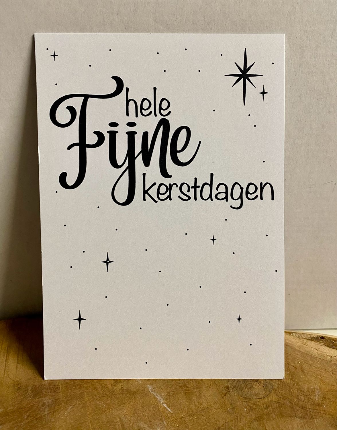 Kerstkaartje Hele Fijne Feestdagen