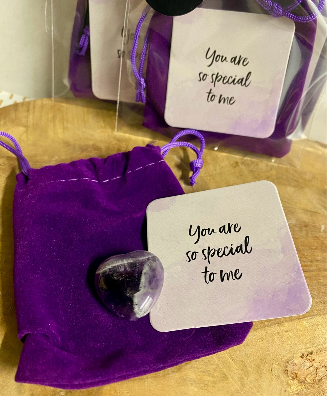 Amethist -hart in zakje You Are So Special To Me Amethist -hart in zakje You Are So Special To Me