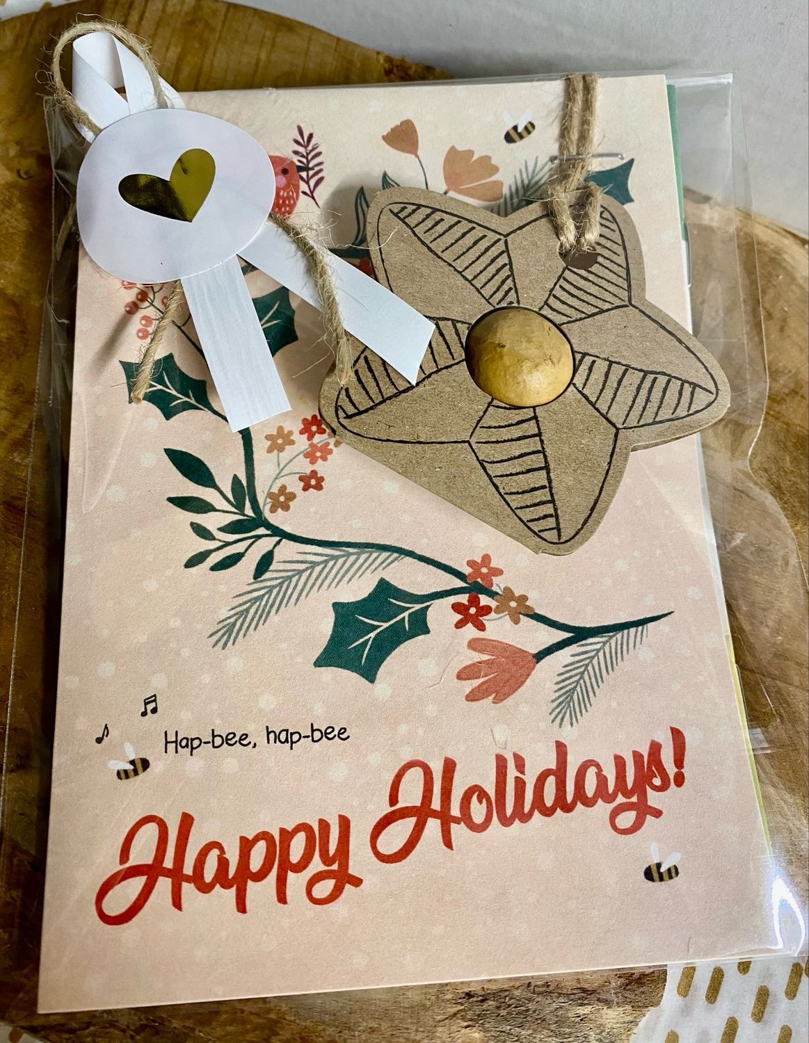 Blossombs HANGER STAR – HAPPY HOLIDAYS Kerstkaart