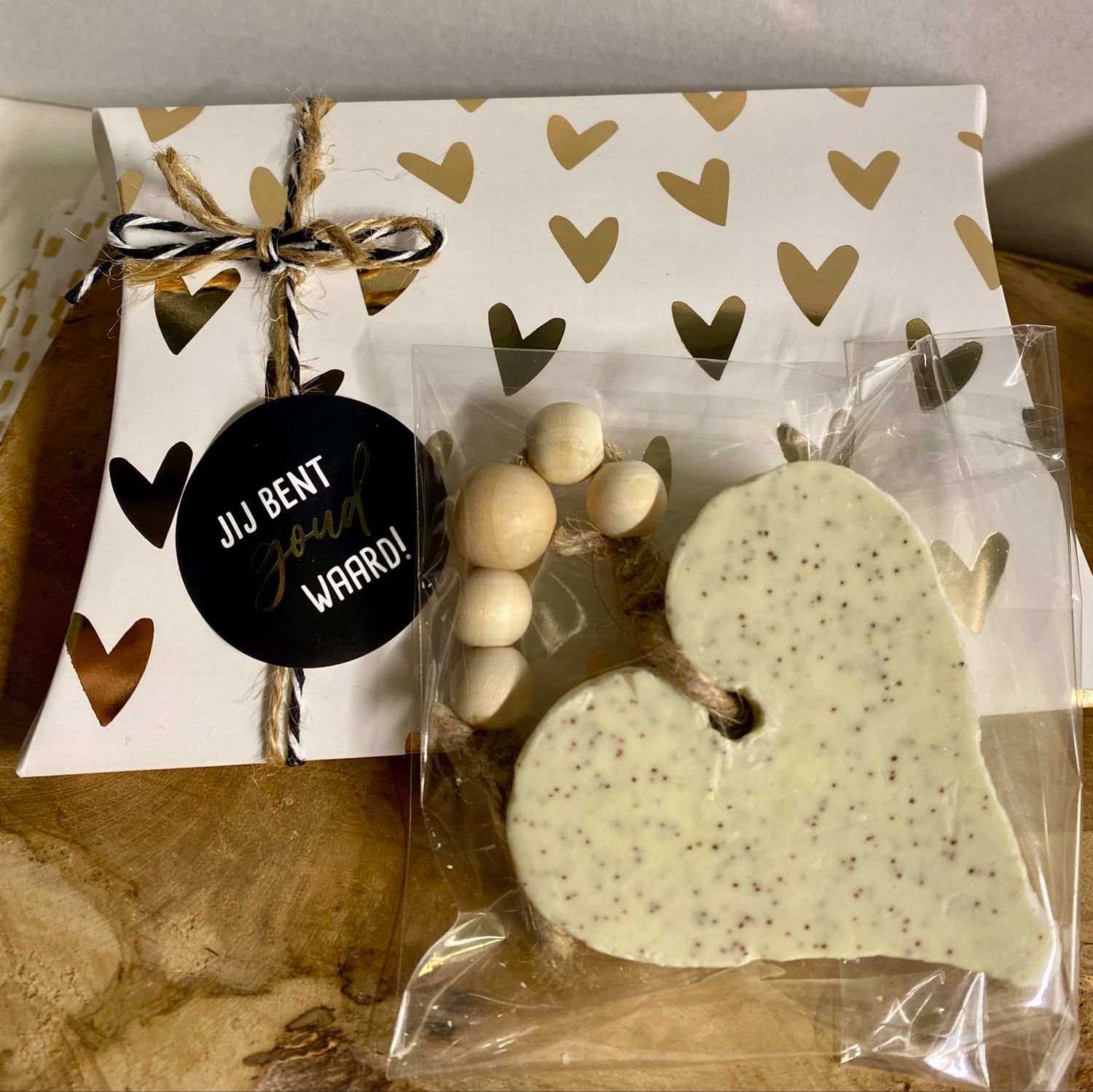 Cadeauset Goud Waard Hartzeepketting Cadeauset Goud Waard Hartzeepketting