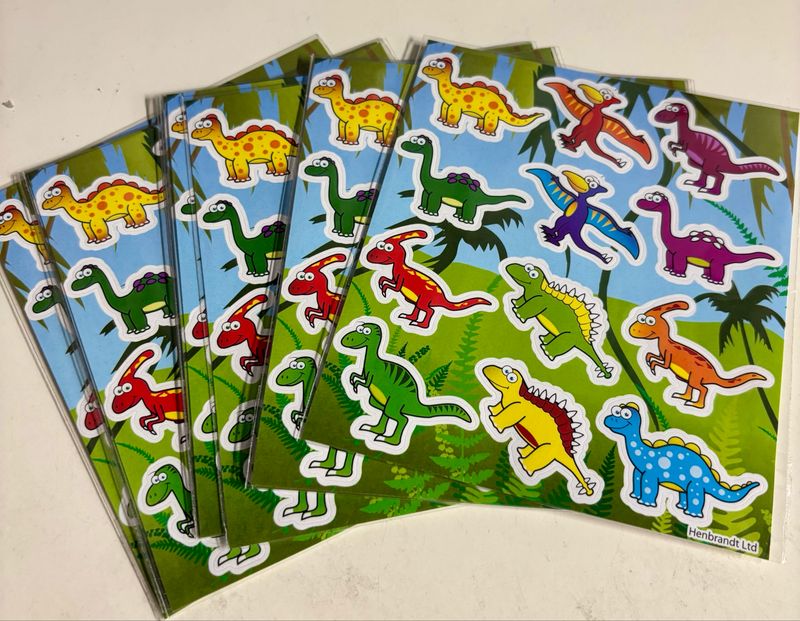Traktatie - FUN STICKERS – MODEL: DINOSAURUS 10 stks