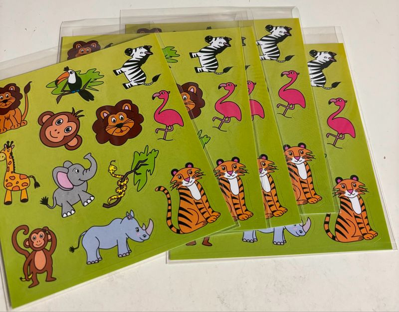 FUN STICKERS – MODEL: JUNGLE safari DIEREN 10 stks