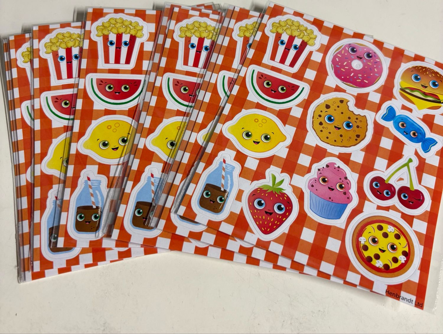 FUN STICKERS - MODEL: VOEDSEL GEZICHTEN / Food Faces 10 stks