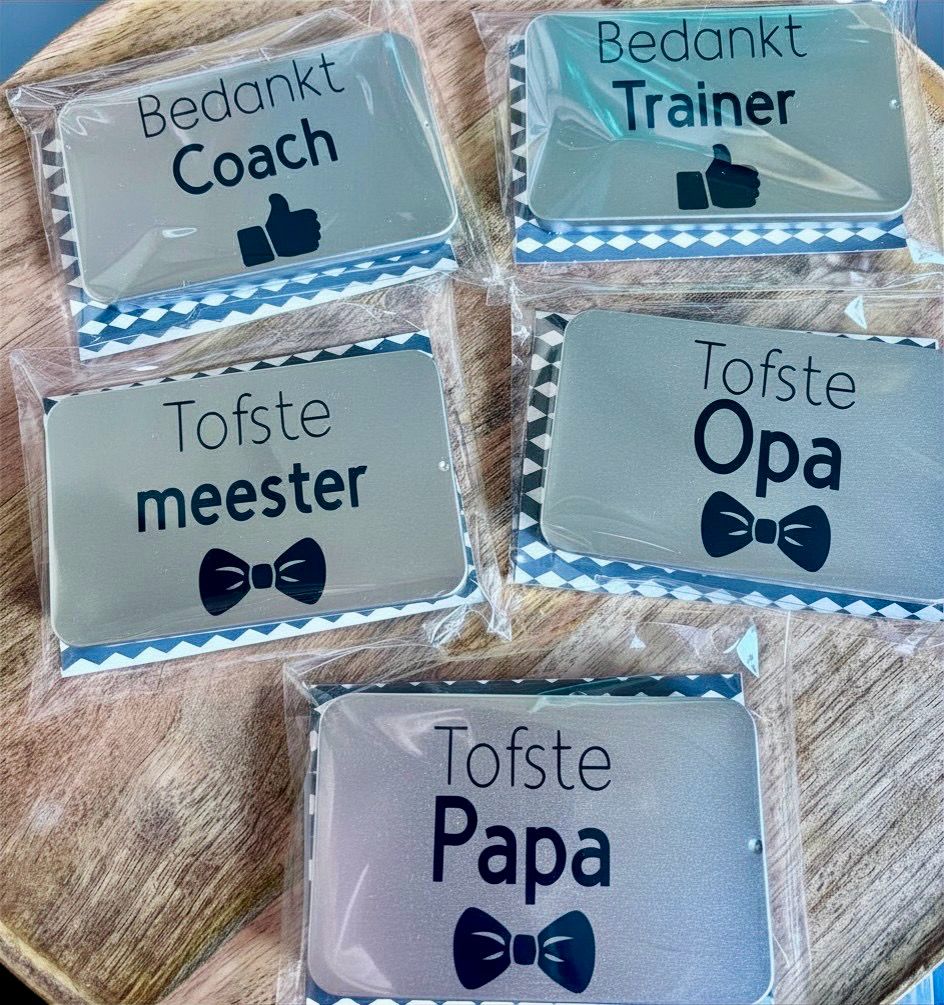 Blikje Mintjes Papa Opa Meester Coach Trainer