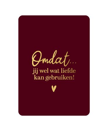 KP® Wenskaarten A6 - Omdat jij wel wat liefde kan gebruiken