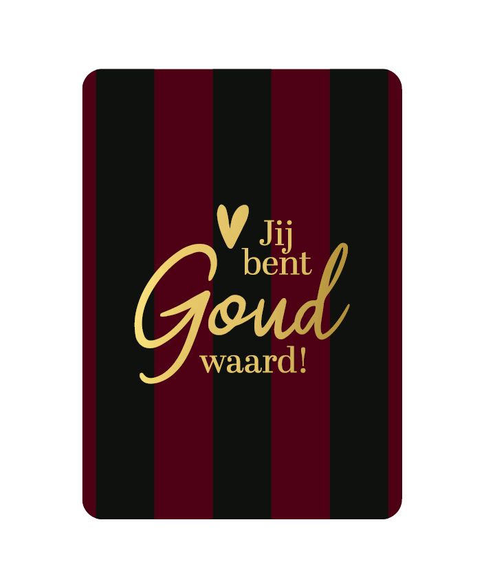 KP® Wenskaarten A6 - Jij bent goud waard