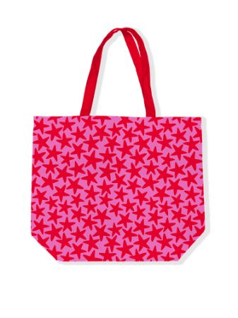 KP® Canvas tas - Stars pink/red