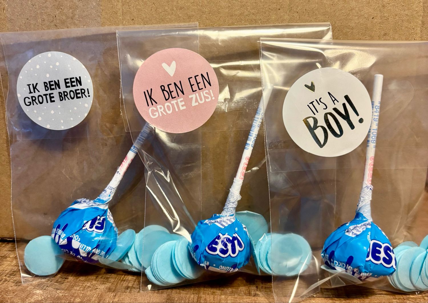 Geboorte Traktatie Met Blauwe Lolly