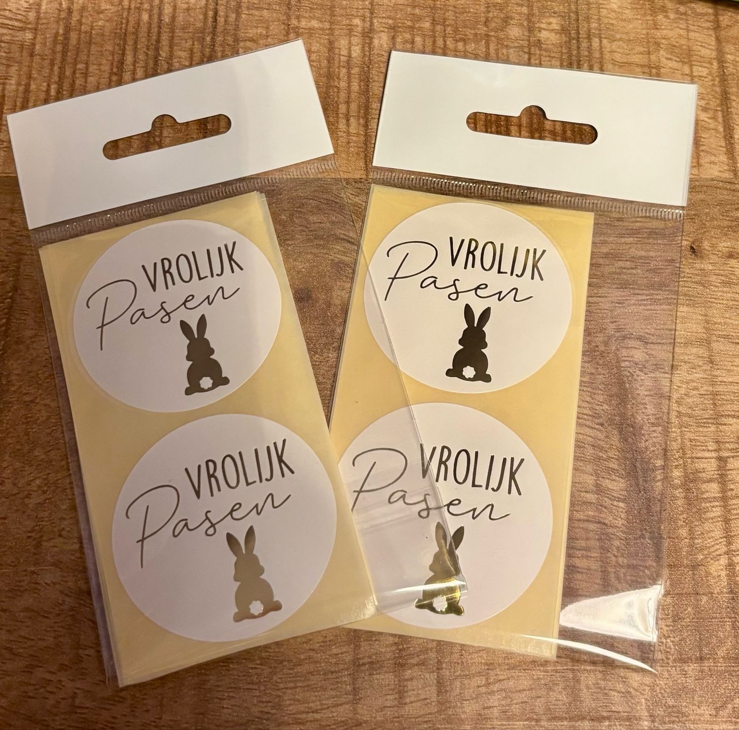 Kadosticker Vrolijk Pasen Goud per 10