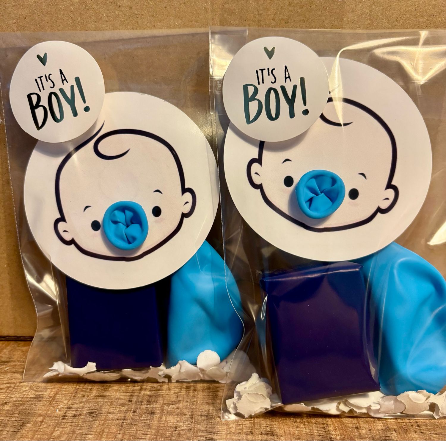 Geboorte Traktatie Baby Jongen Ballon Met Rozijntjes