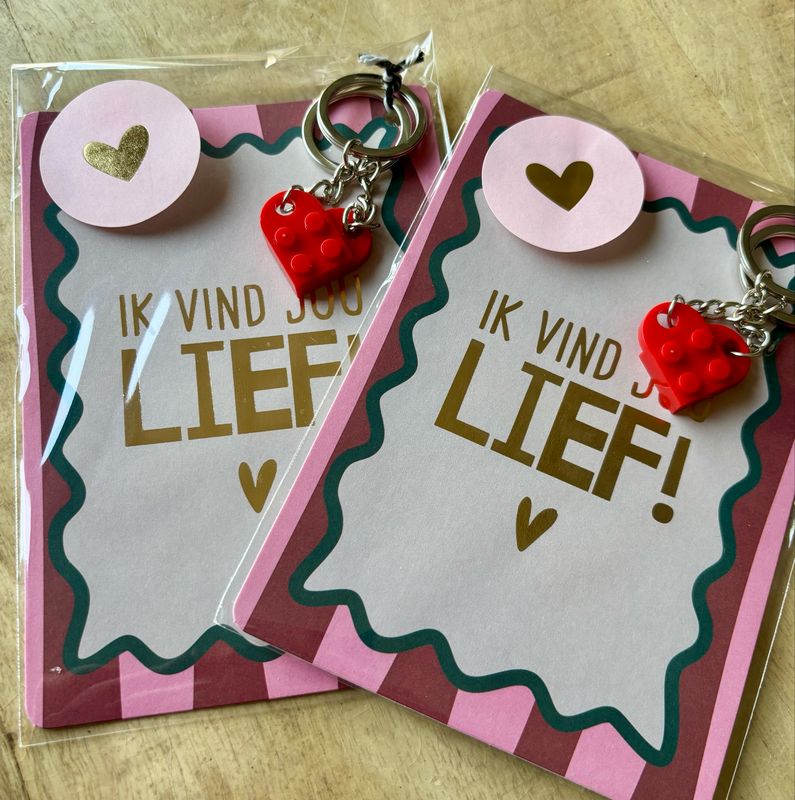 Ik Vind Jou Lief Kaartje Lego Hartje
