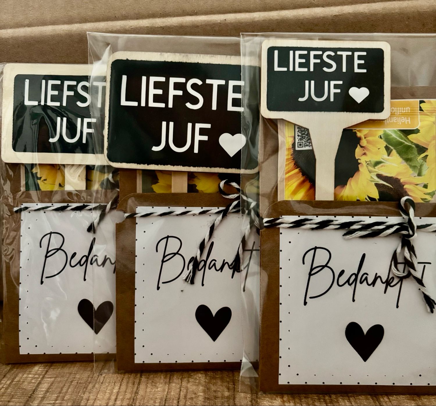 Bloemenzaadjes Geschenk Bedankt! Plantensteker Juf