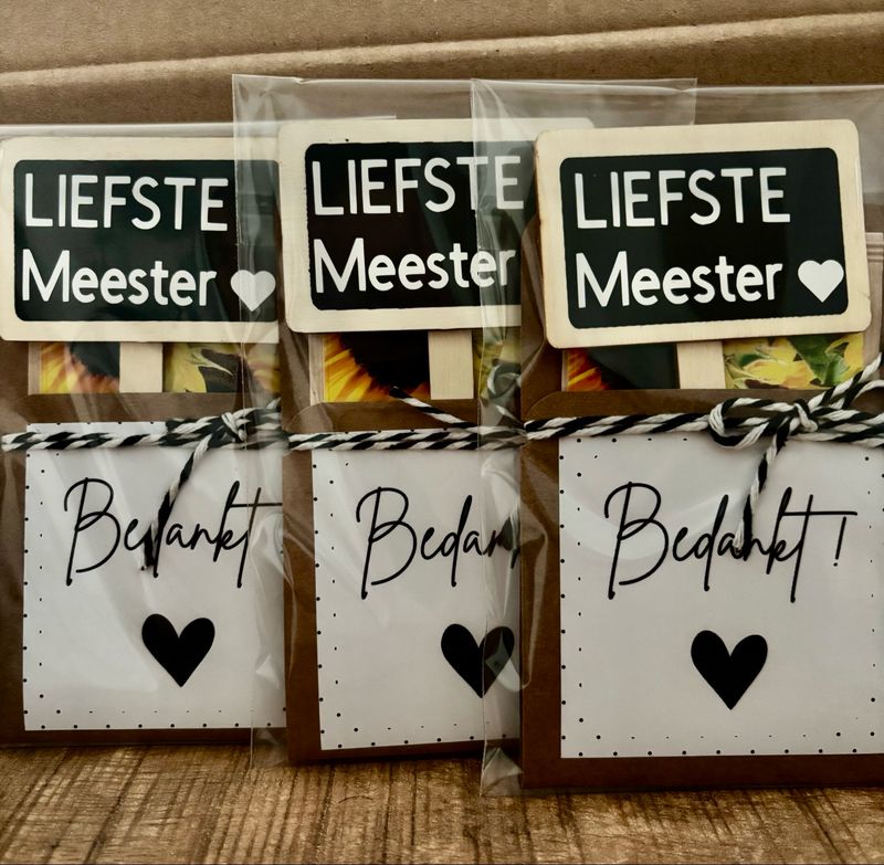 Bloemenzaadjes Geschenk Bedankt! Plantensteker Meester