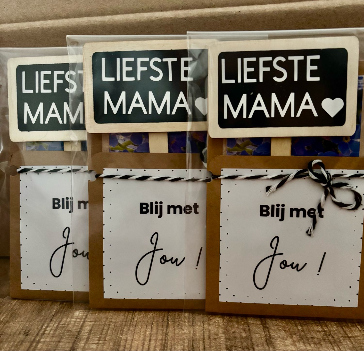 Bloemenzaadjes Geschenk Blij Met Jou! plantensteker Liefste Mama