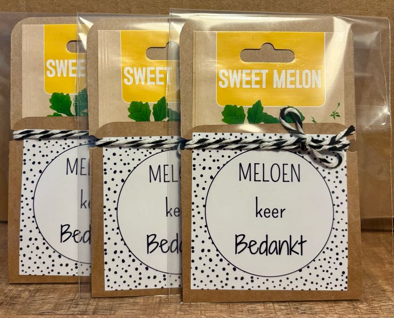 Bloemenzaadjes Geschenk Meloen Keer Bedankt!