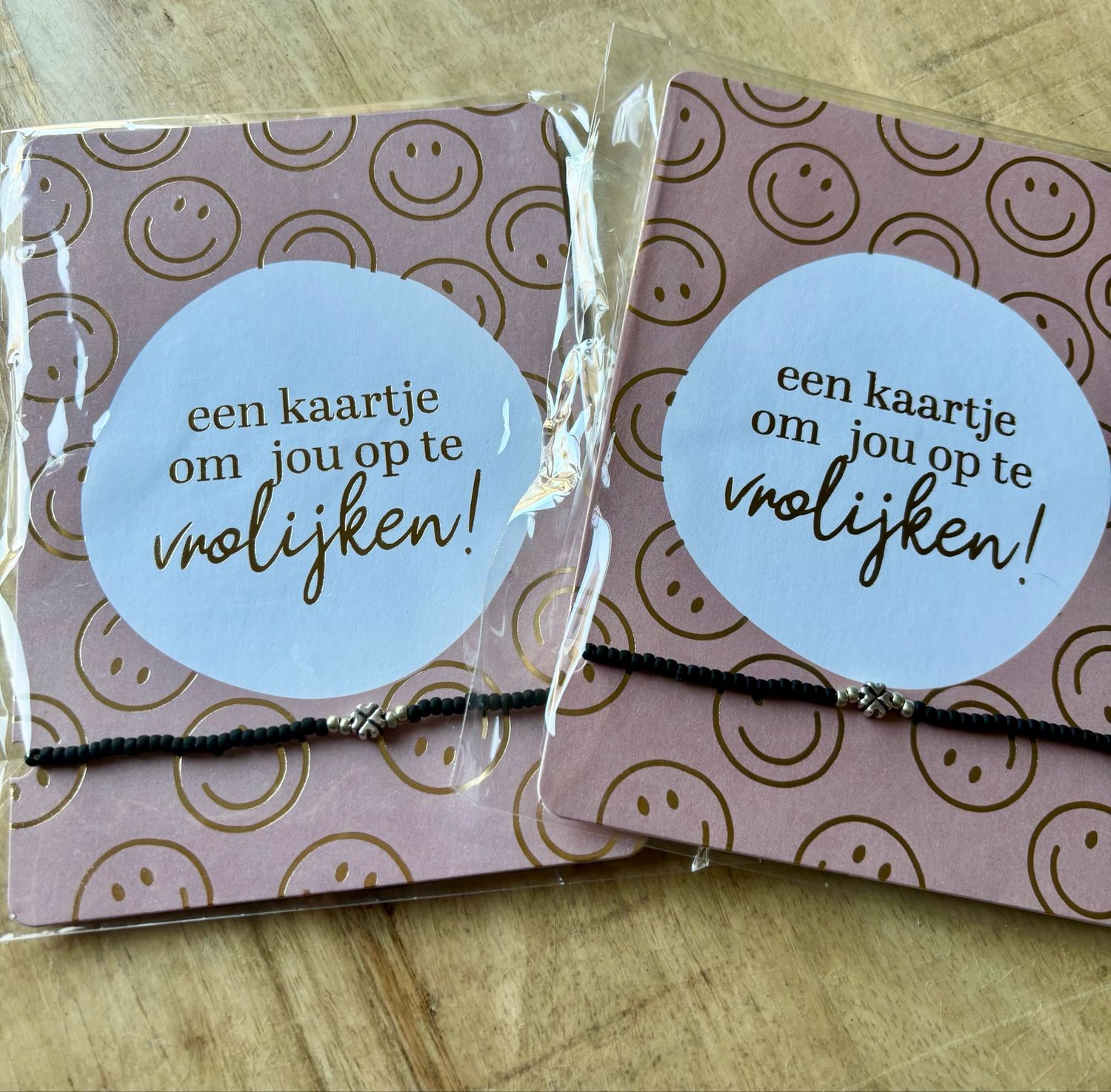KP® Wenskaarten A6 - Een kaartje om jou op te vrolijken & Armbandje