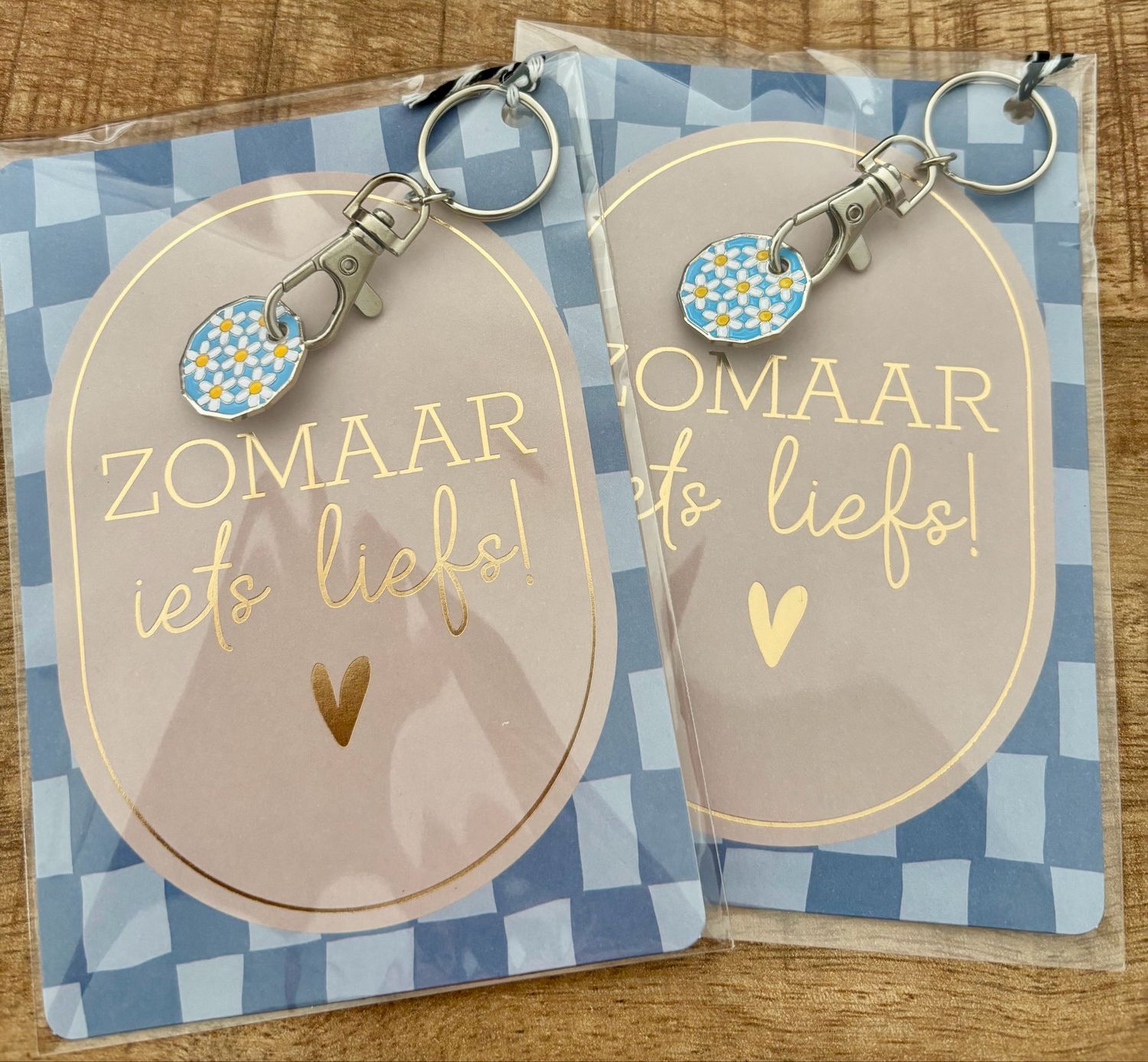 Zomaar Iets Liefs Ansichtkaart &Winkelwagenmuntje