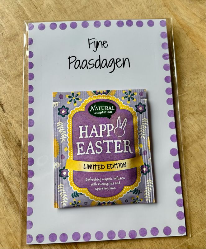 Theekaartje Fijne Paasdagen