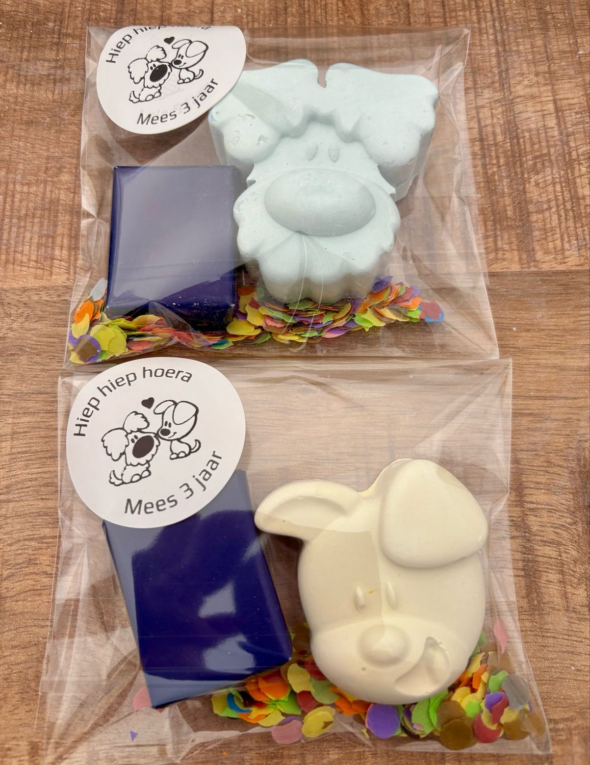 Traktatie Stoepkrijt Woezel en Pip Gepersonaliseerd Met Of Zonder Snoepjes