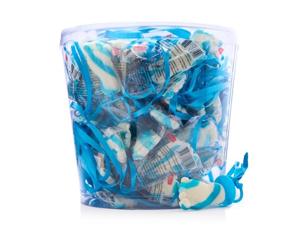Voetje Lolly Speen blauw-wit 12 gram
